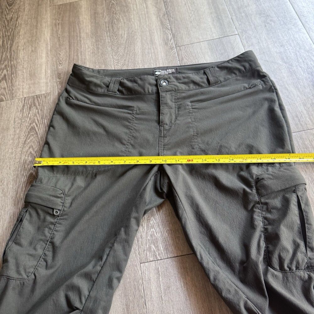 REI Co-Op Women Sz 10P Pants Gorpcore Convertible Olive Green Outdoor Hike Cargo - Picture 7 of 11